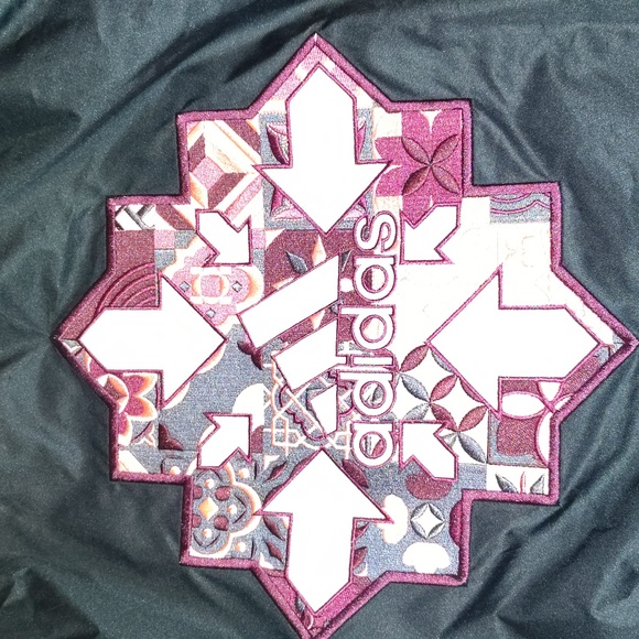 Adidas Men's Black and Coral Bomber Jacket - Picture 7 of 8